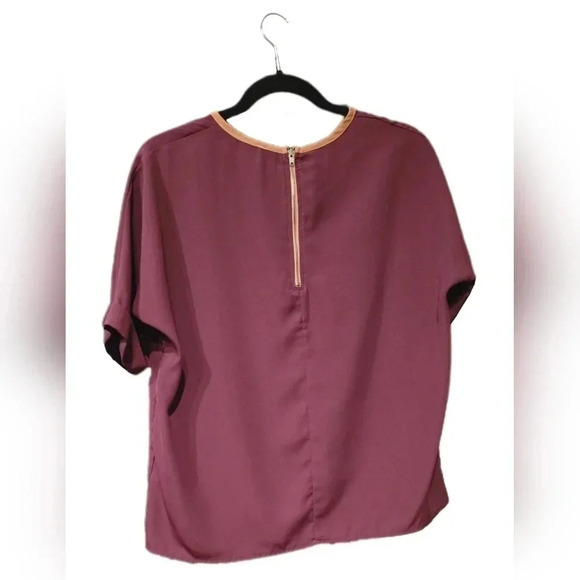 Wet Seal, Size S, Wine Blouse with Zipper on Back - Picture 2 of 5